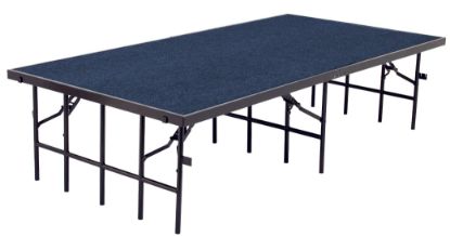 Picture of NPS®4' x 8' Stage, 16" Height, Blue Carpet