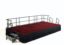 Picture of NPS®  8' x 16' Stage Package, 24" Height, Red Carpet, Box Pleat Black Skirting