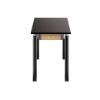 Picture of NPS® Signature Science Lab Table, Black, 24 x 48, Phenolic Top, Book Compartments and Casters