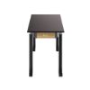 Picture of NPS® Signature Science Lab Table, Black, 24 x 60, Phenolic Top, Book Compartments and Casters
