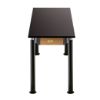 Picture of NPS® Signature Science Lab Table, Black, 24 x 72, Chemical Resistant Top,