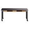 Picture of NPS® Signature Science Lab Table, Black, 24 x 72, Chemical Resistant Top, Book Compartments and Casters