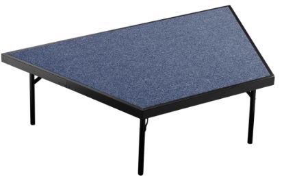 Picture of NPS® Stage Pie Compatible with a 3'x8'x16" Stage, Blue Carpet