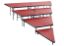 Picture of NPS® 4-Tier Seated Riser Stage Pie Section, Red Carpet (48" Deep Tiers)