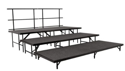 Picture of NPS® Straight Stage Set, Grey Carpet (3" x 8' Platforms)