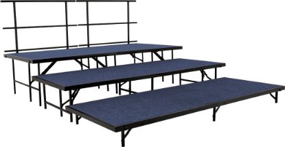 Picture of NPS® Straight Stage Set, Blue Carpet (3" x 8' Platforms)