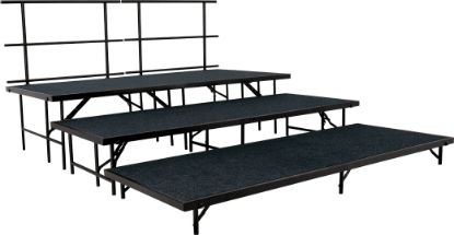 Picture of NPS® Straight Stage Set, Black Carpet (3" x 8' Platforms)