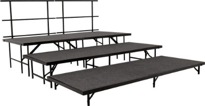 Picture of NPS® Straight Stage Set, Grey Carpet (4" x 8' Platforms)