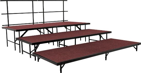 Picture of NPS® Straight Stage Set, Red Carpet(4" x 8' Platforms)