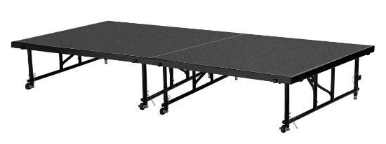 Picture of NPS® 16"-24" Height Adjustable 4' x 4' Transfix Stage Platform, Black Carpet