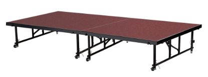 Picture of NPS® 16"-24" Height Adjustable 4' x 4' Transfix Stage Platform, Red Carpet