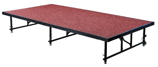 Picture of NPS® 16"-24" Height Adjustable 4' x 8' Transfix Stage Platform, Red Carpet