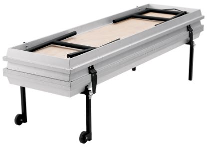 Picture of NPS® Transport 3-Level Straight Choral Riser, Grey Carpet (18"x72")