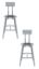 Picture of (2 Pack) NPS®   18-26" Height Adjustable Titan Stool with Backrest, Black Steel Seat, Grey Frame