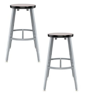 Picture of (2 Pack) NPS®   24-32" Height Adjustable Titan Stool, PB T-Mold Seat, Gray Frame