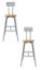 Picture of (2 Pack) NPS®   24-32" Height Adjustable Titan Stool with Backrest, Solid Wood Seat, Grey Frame