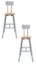 Picture of (2 Pack) NPS®   30" Titan Stool, Solid Wood Seat with Backrest, Grey Frame