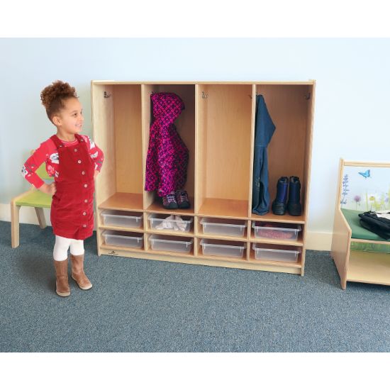 Picture of Preschool 8 Section Coat Locker With Trays